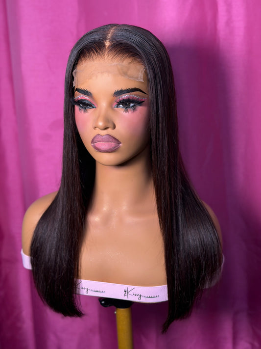 Dark Chocolate Straight Closure Wig