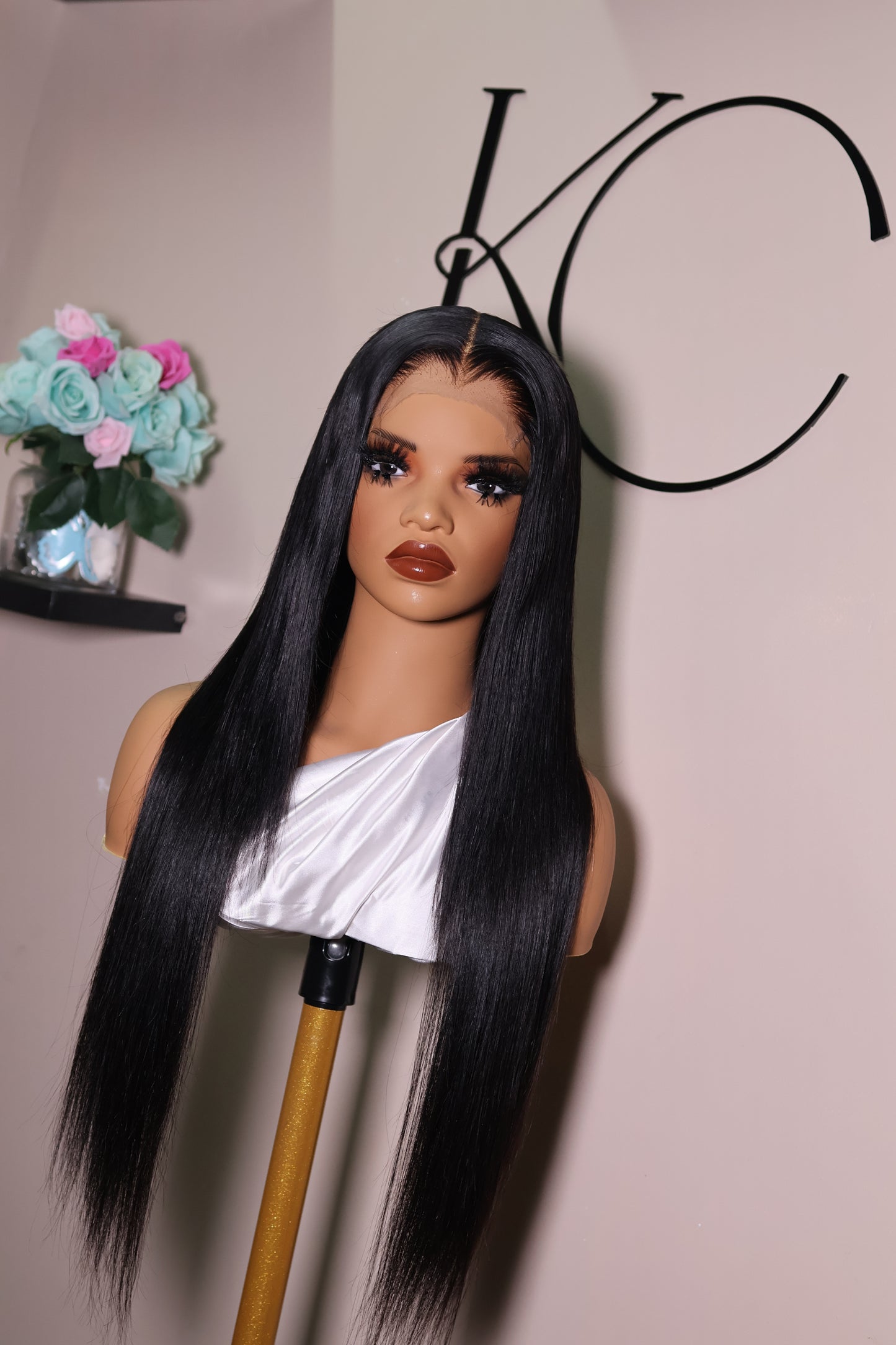 Sleek Straight Closure Wig