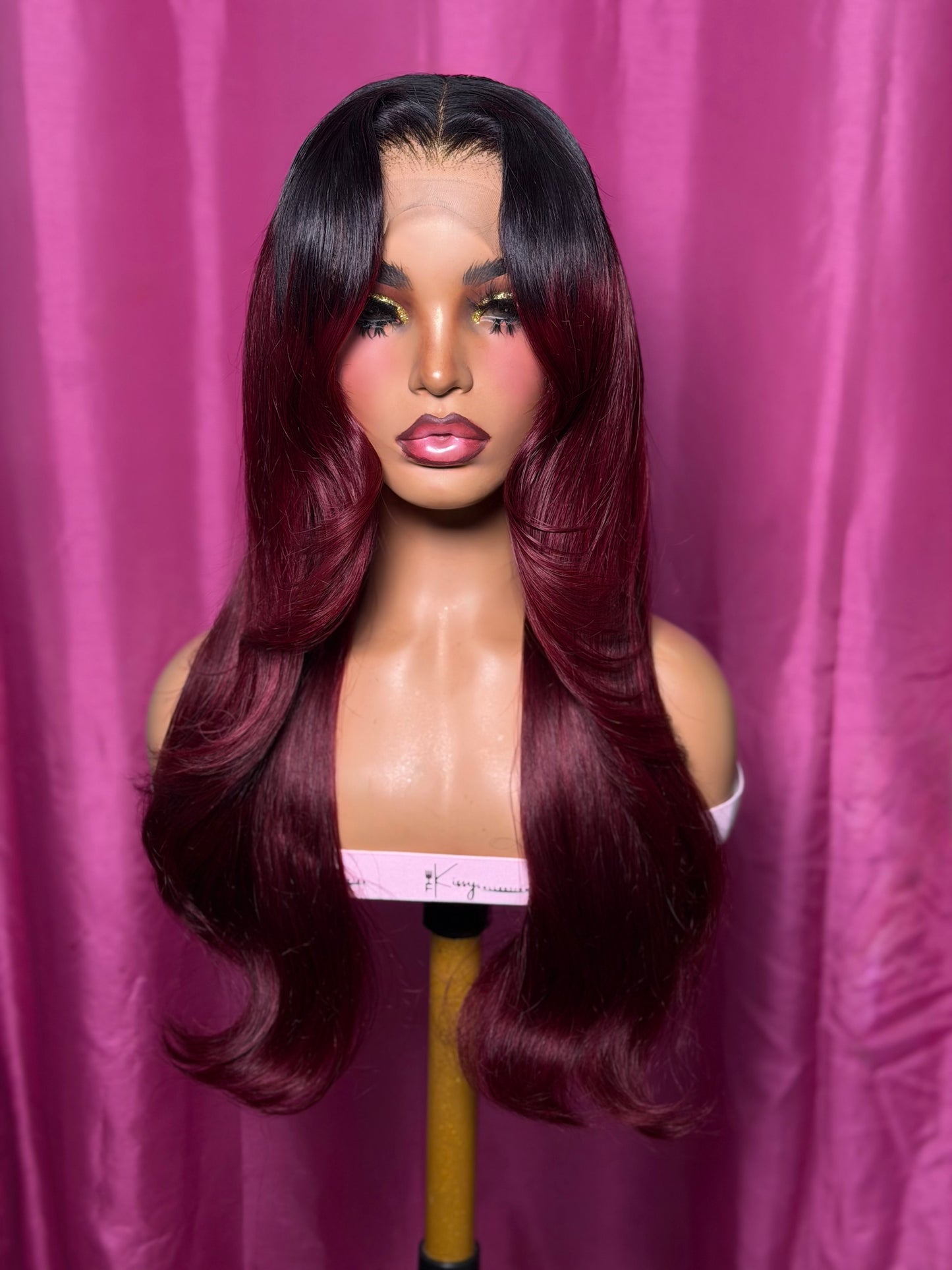 Ombre Rose Closure Wig