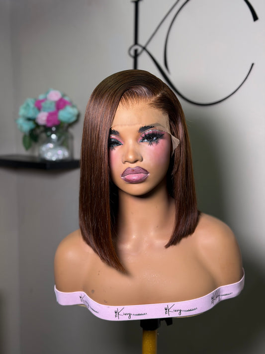 Honey Brown Closure Bob Wig