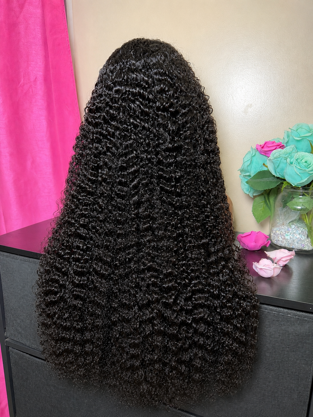 1b Burmese Curly Frontal Wig