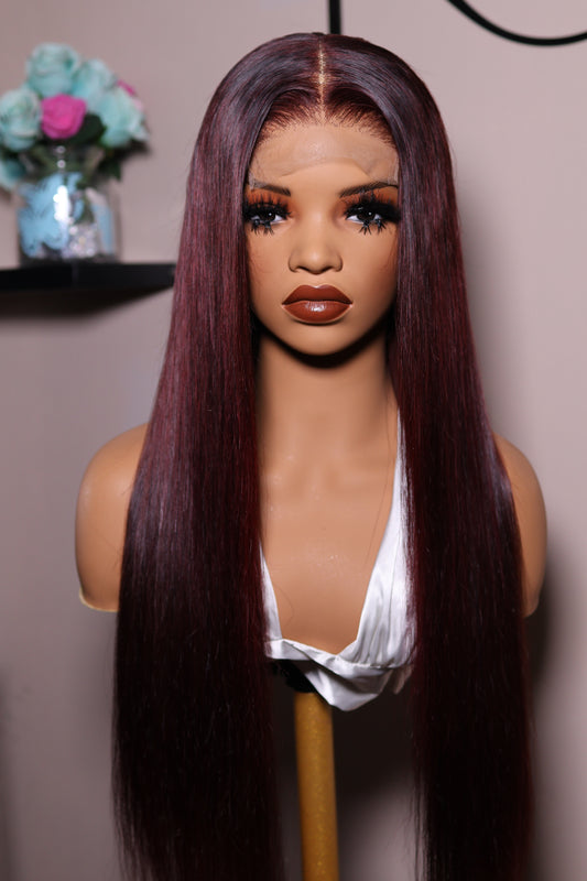 99j Straight Closure Wig