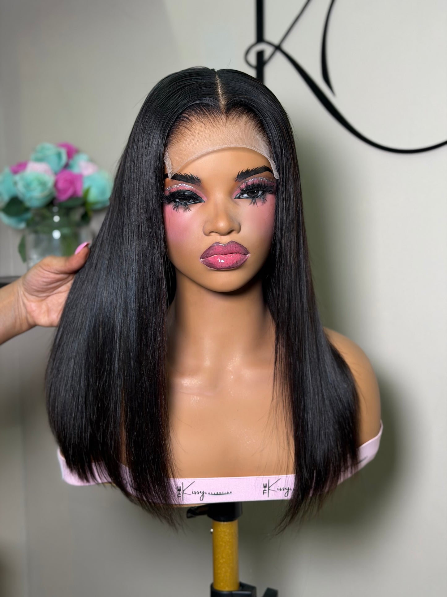 16” Sleek Straight Closure Wig